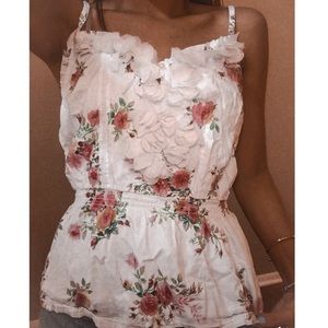 White floral top